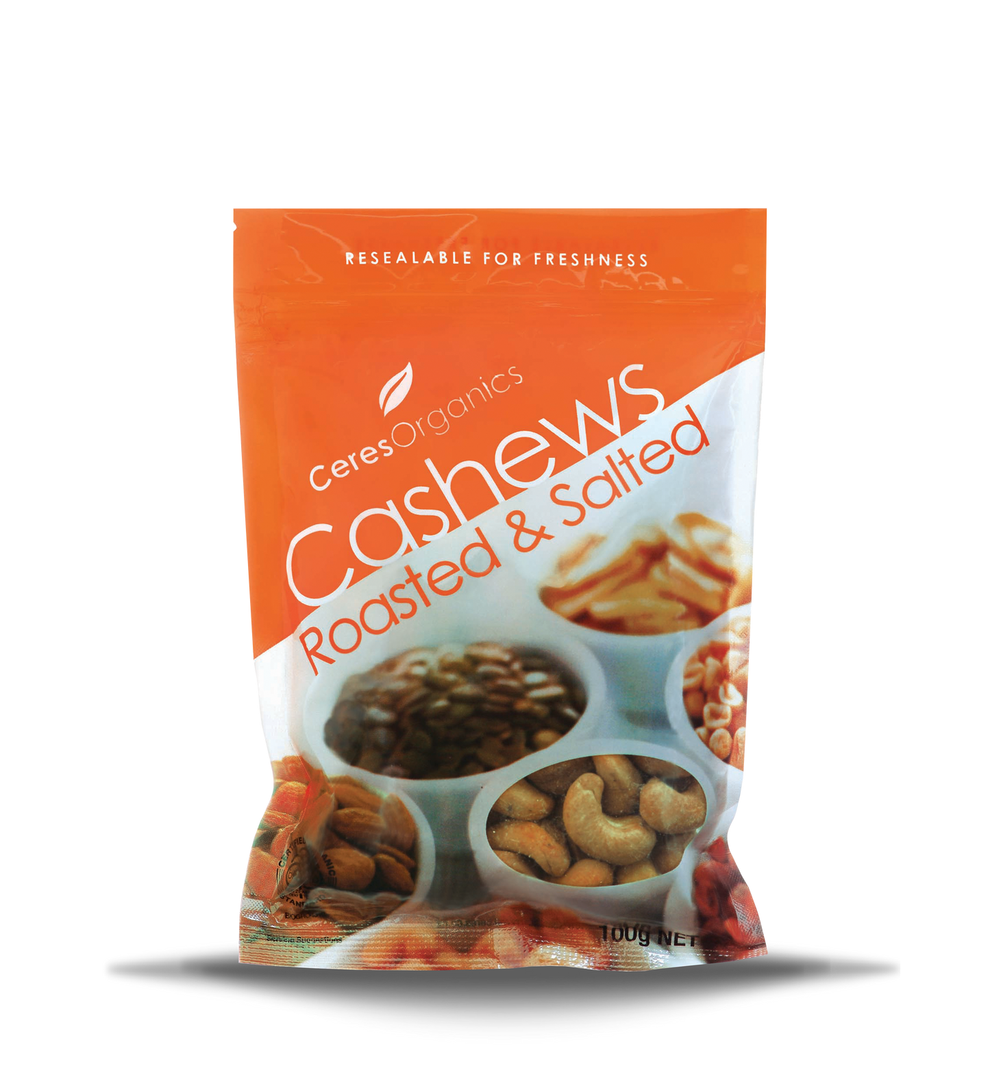 Organic Cashews, Roasted & Salted - 100g