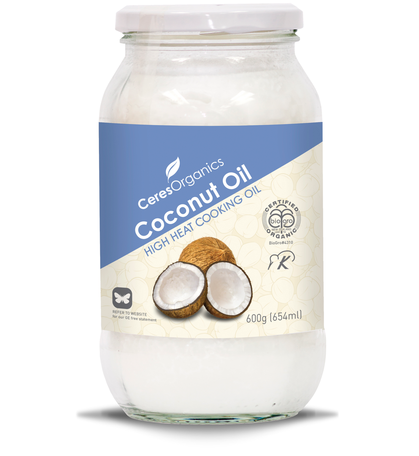 Organic Coconut Oil, High Heat Cooking - 600g