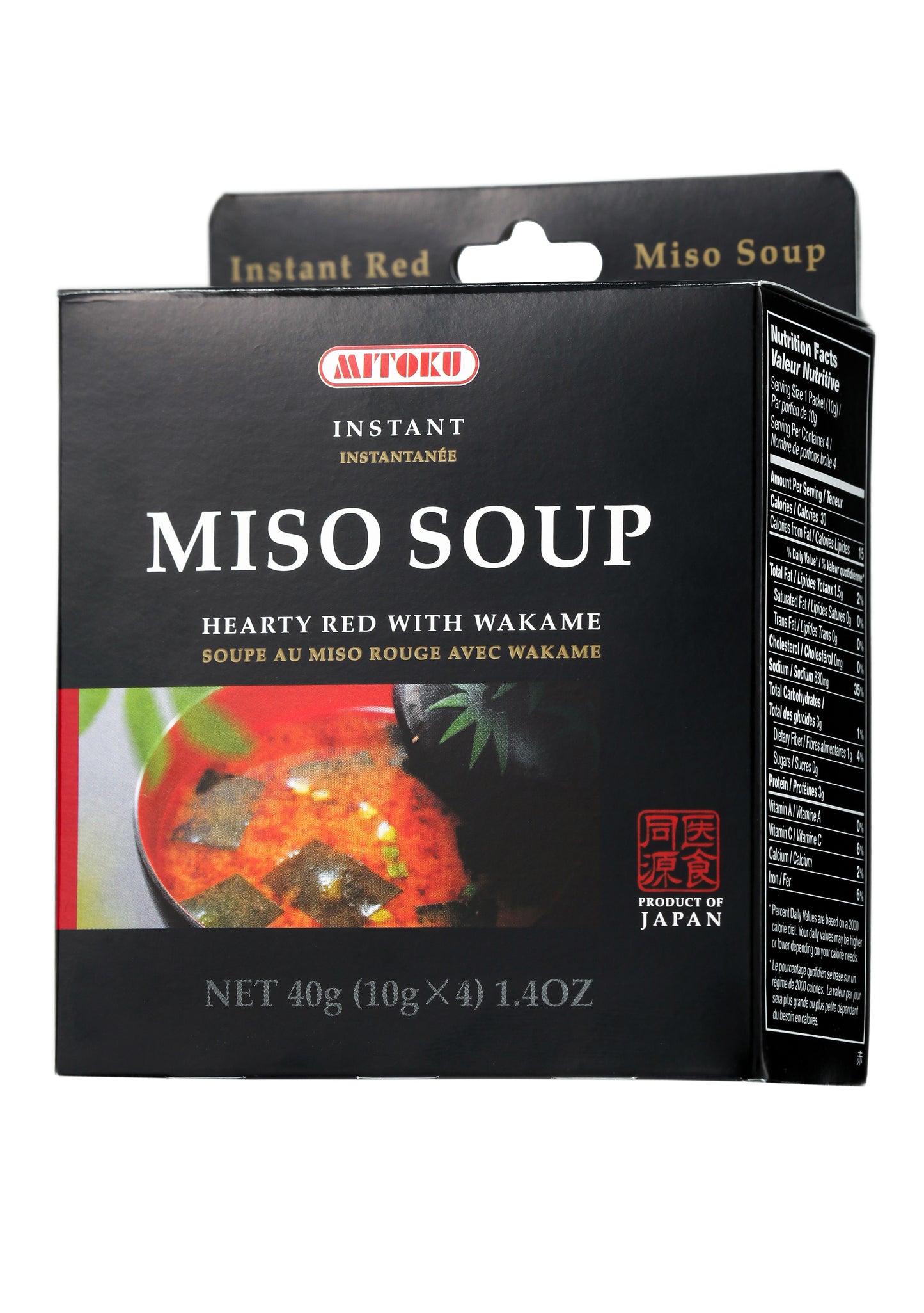 Instant Miso Soup - Hearty Red with Wakame 10g x 4 - 10g x 4