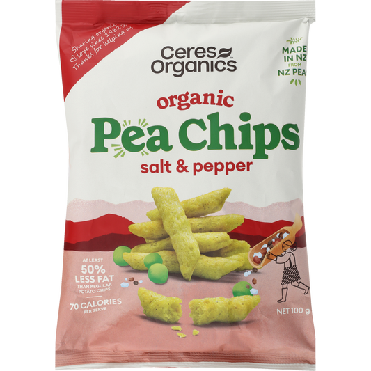 Organic Pea Chips, Salt & Pepper - 100g