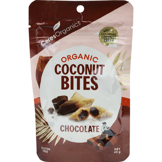 Organic Coconut Bites, Original Chocolate - 60 g
