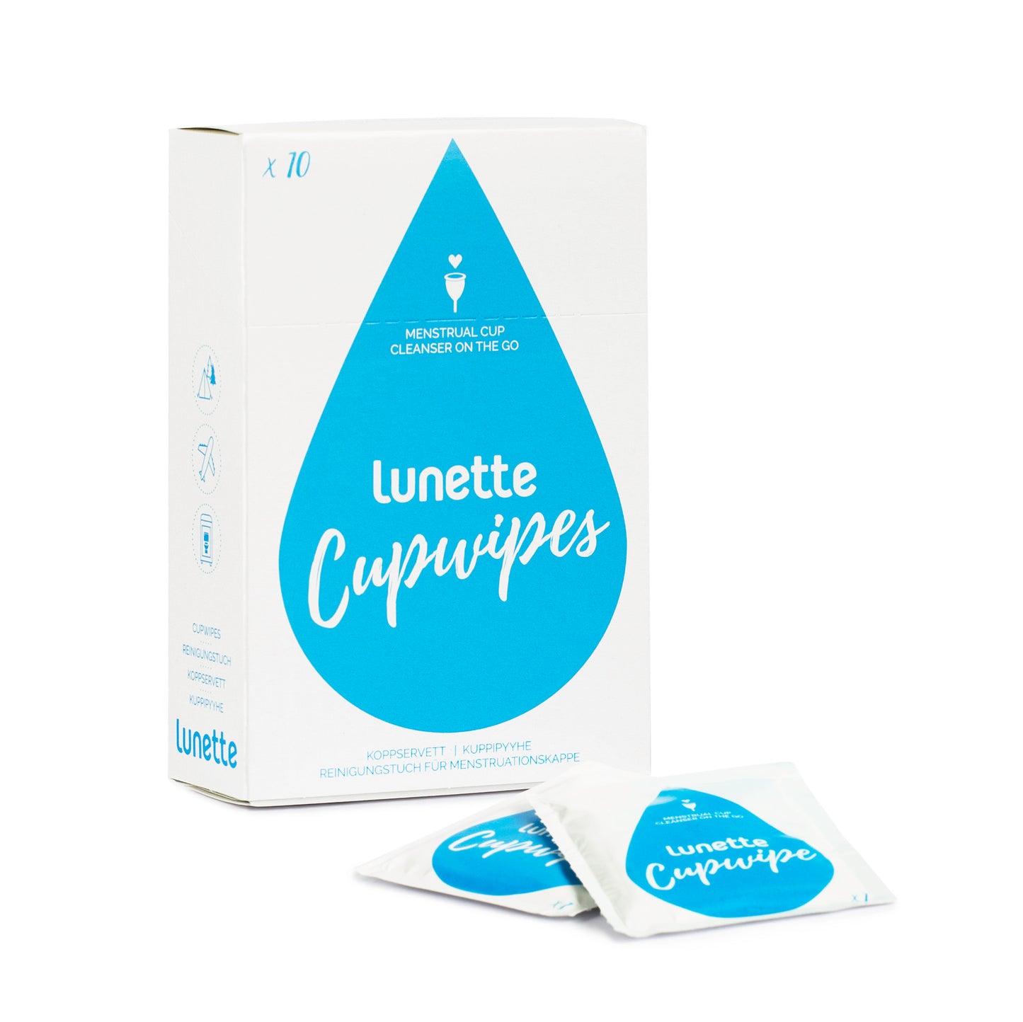 Sanitising Cup Wipes - 10pk